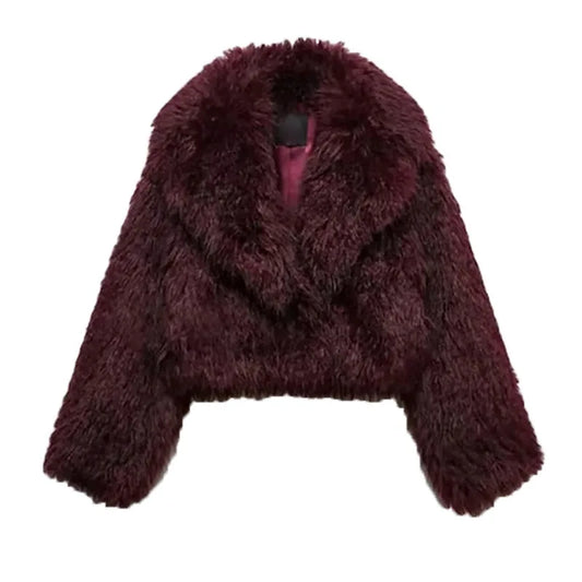 Long Sleeve Fur Coat