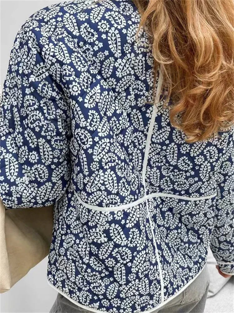 Canvas Charm Printed Patchwork Jacket