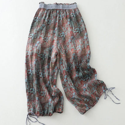 Autumn Grace Printed Cotton Trousers