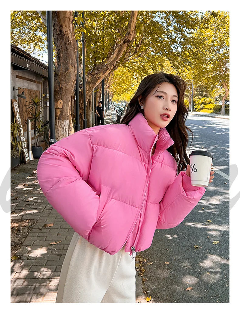 Snow Petal Short Padded Winter Jacket
