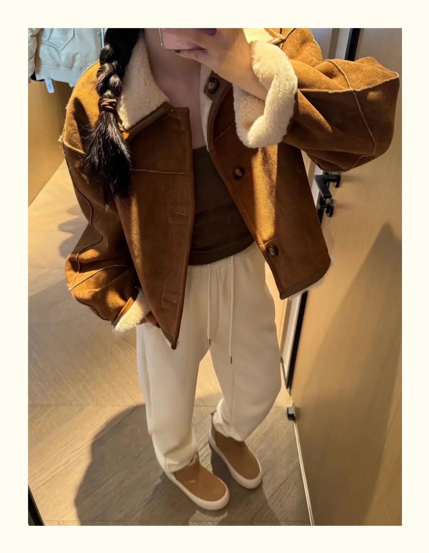 Retro Faux Lamb Fur Coat