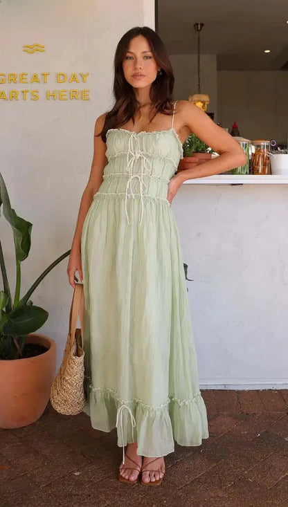 Elegant Slash Neck Holiday Maxi Dress