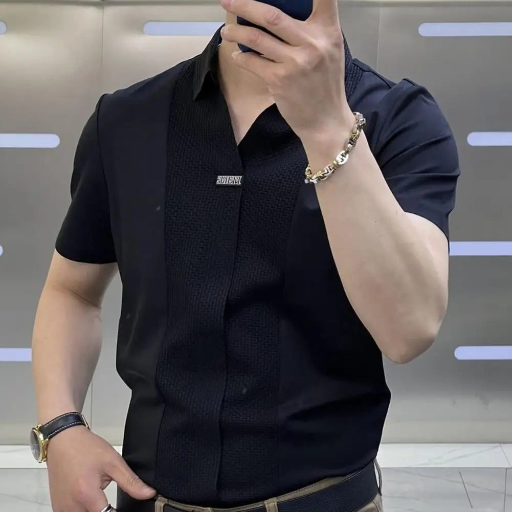 Modern Solid Color Business Shirt