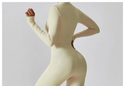 Women's Long-Sleeve Yoga Jumpsuit