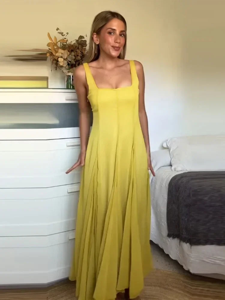 Chic Sleeveless High-Waist Swing Dress