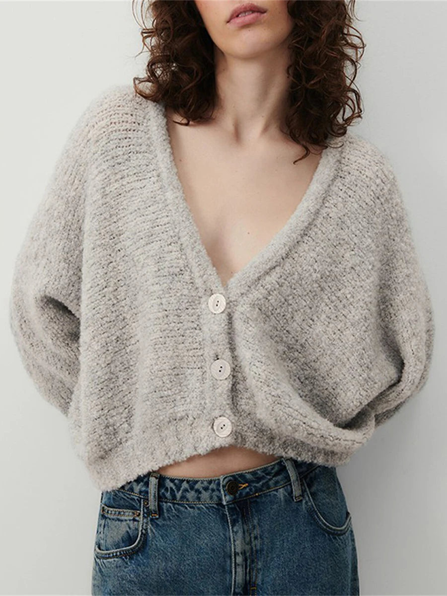 Cozy Vibe Fuzzy Button-Up Cardigan