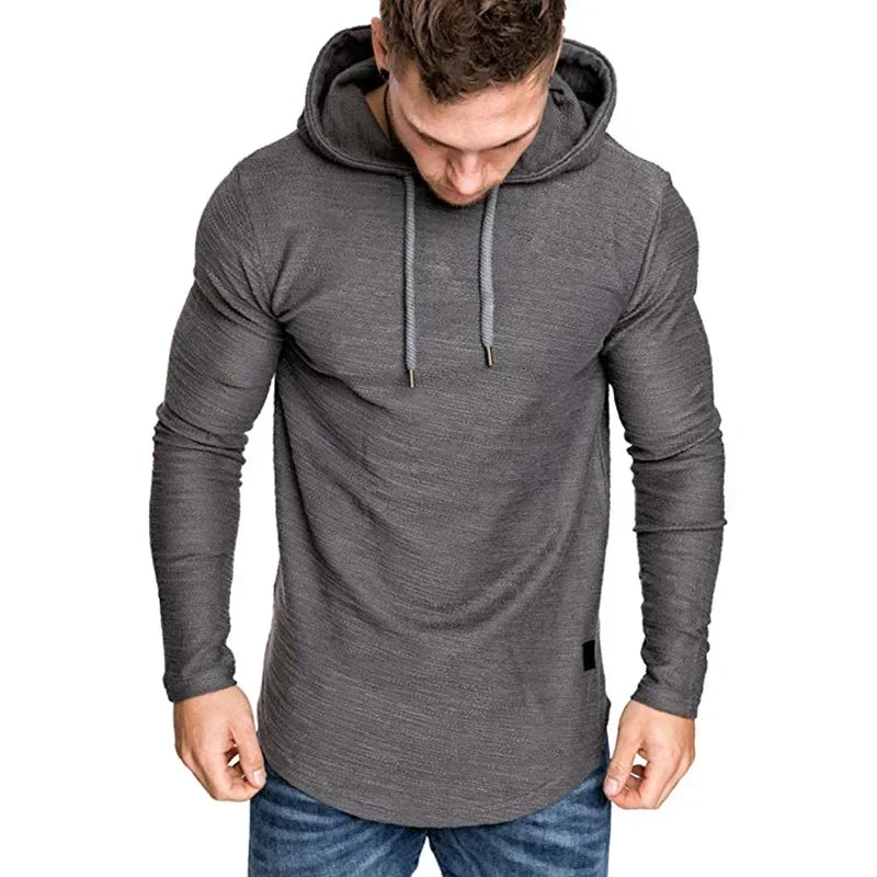 Patchwork Solid Color Men's Hoodie