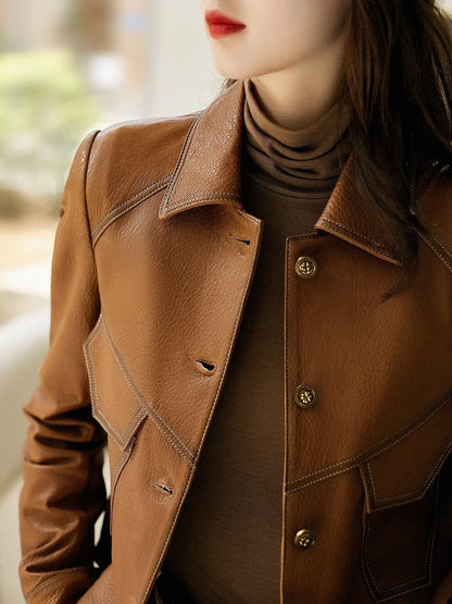 Rebel Gleam Slim Moto Leather Jacket