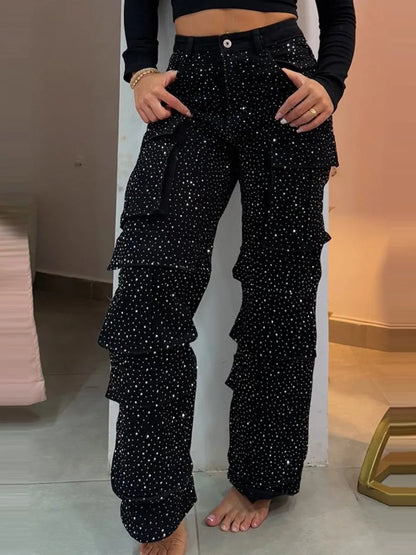 Sparkle Edge High Waist Jeans