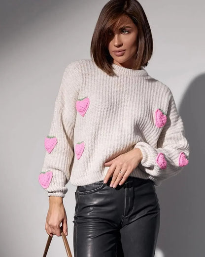 Strawberry Kiss V-Neck Cardigan