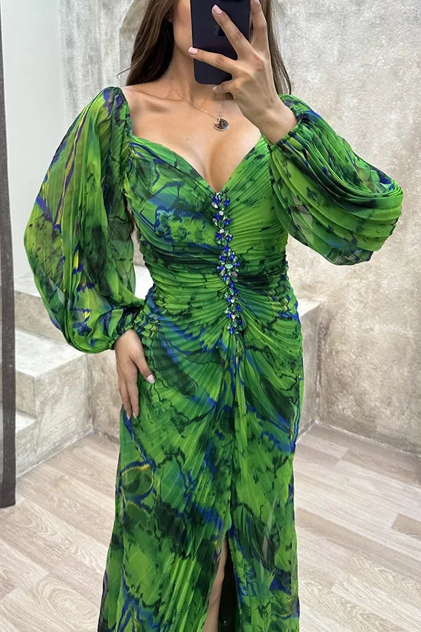 Autumn Pleated Casual Party Dress