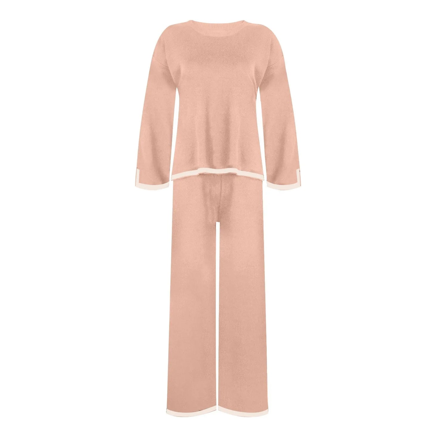 Knitted Women’s Trousers Suit — Two-Piece Set