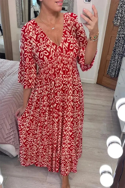Effortless Boho Chic Floral Wrap Dress