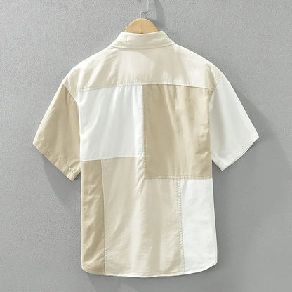 Korean Embroidered Splice Punk Shirt