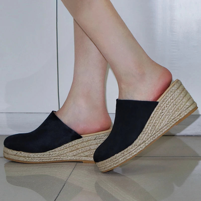 Sky Lift Steps Closed Toe Wedge Espadrilles
