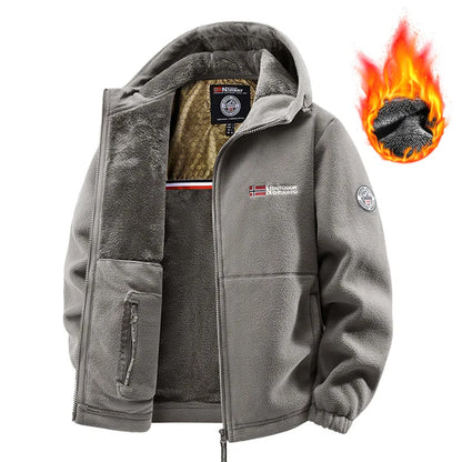Men’s Retro Sports Lamb Wool Jacket