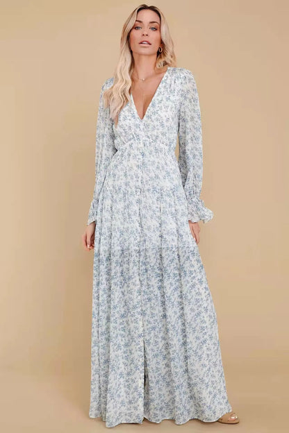 Luxury Vintage Print Prom Dress