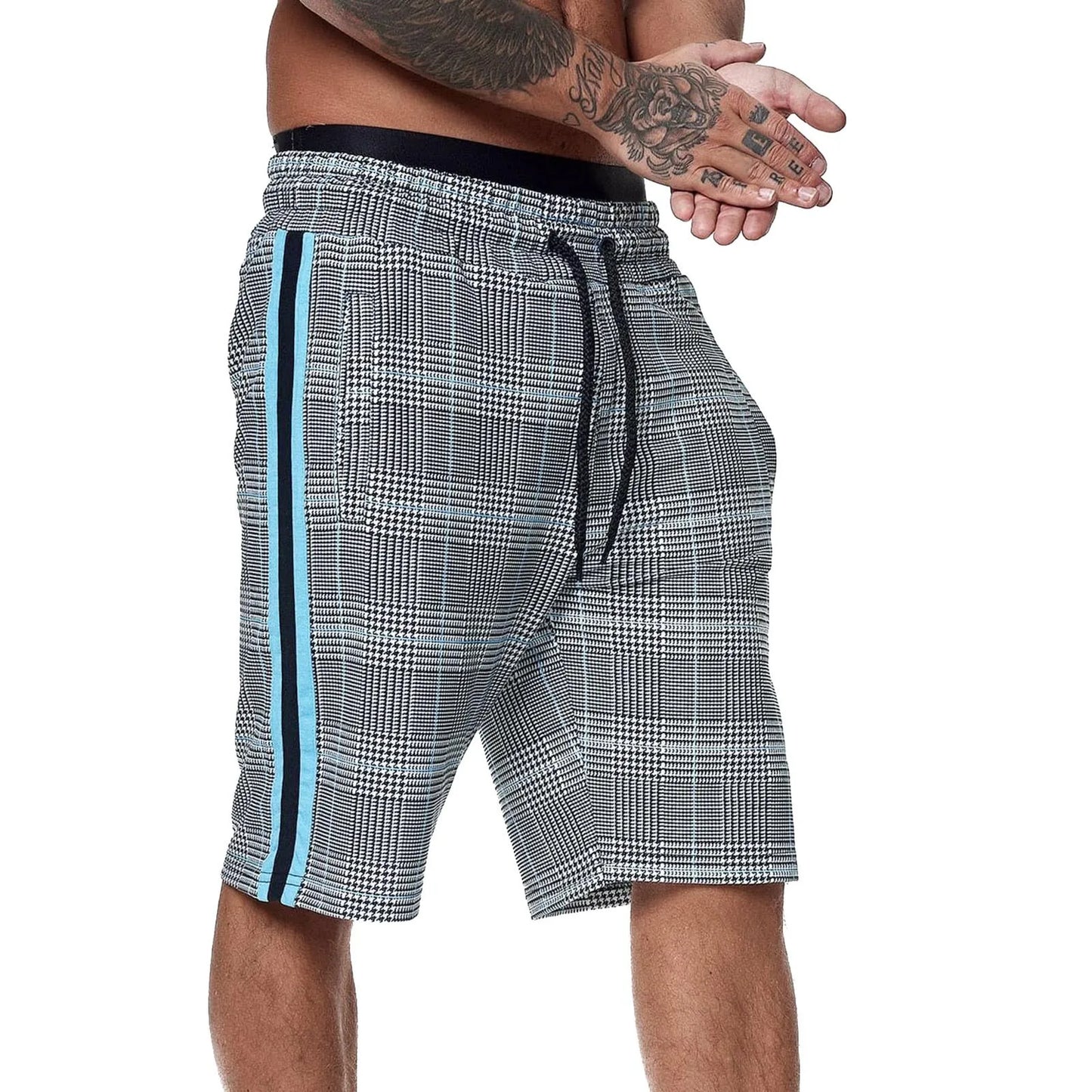 British Style High Waist Grid Shorts