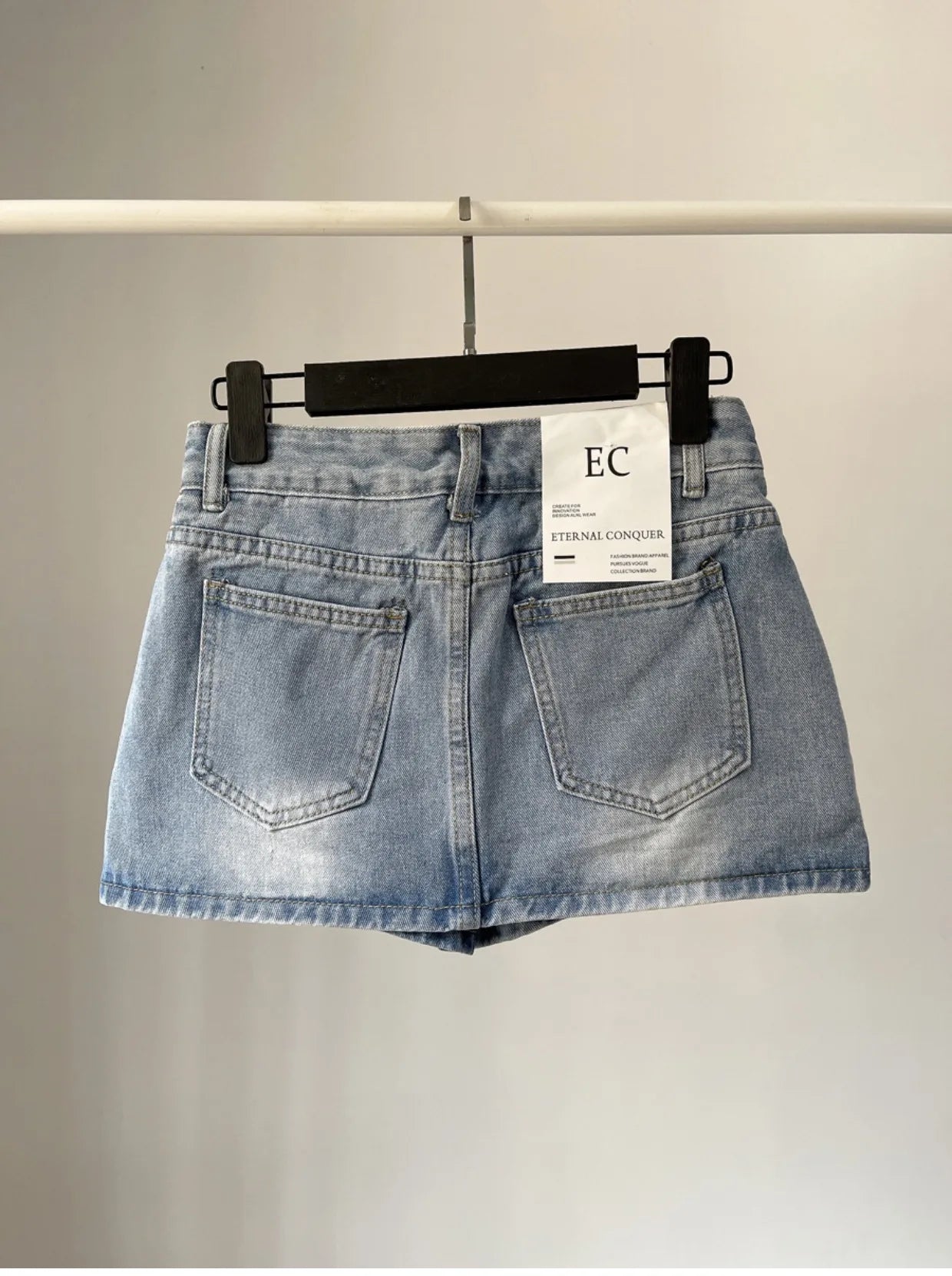 High Waist Denim Mini Skirt