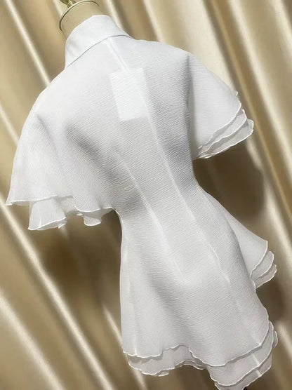 Butterfly Bloom Contrast A-Line Dress