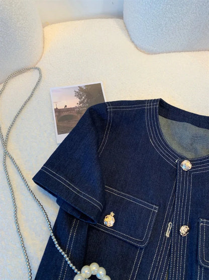 Cropped Denim Jean Jacket