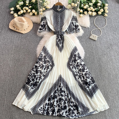 Retro Grace High Waist Midi Dress