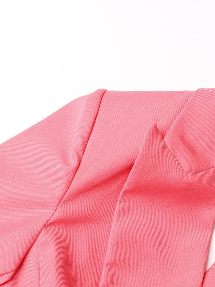Power Chic Hollow Out Blazer Set