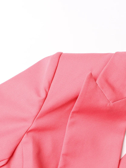 Power Chic Hollow Out Blazer Set