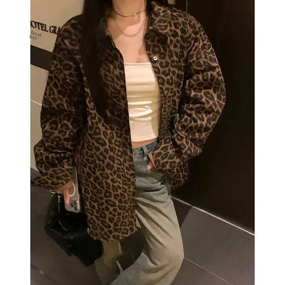 Women’s Leopard Print Shirt Jacket