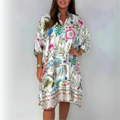 Boho Luxe V-Neck Beach Midi Dress