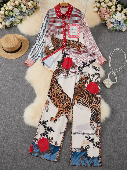 Vivid Layers Colorblock Skirt Set