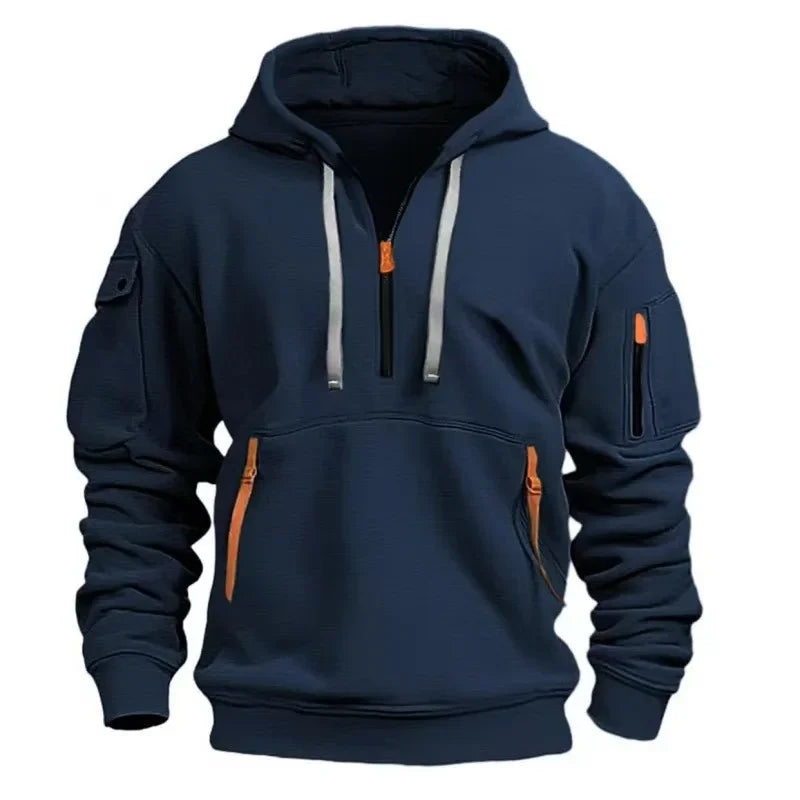 Urban Edge Zipper Pocket Hoodie