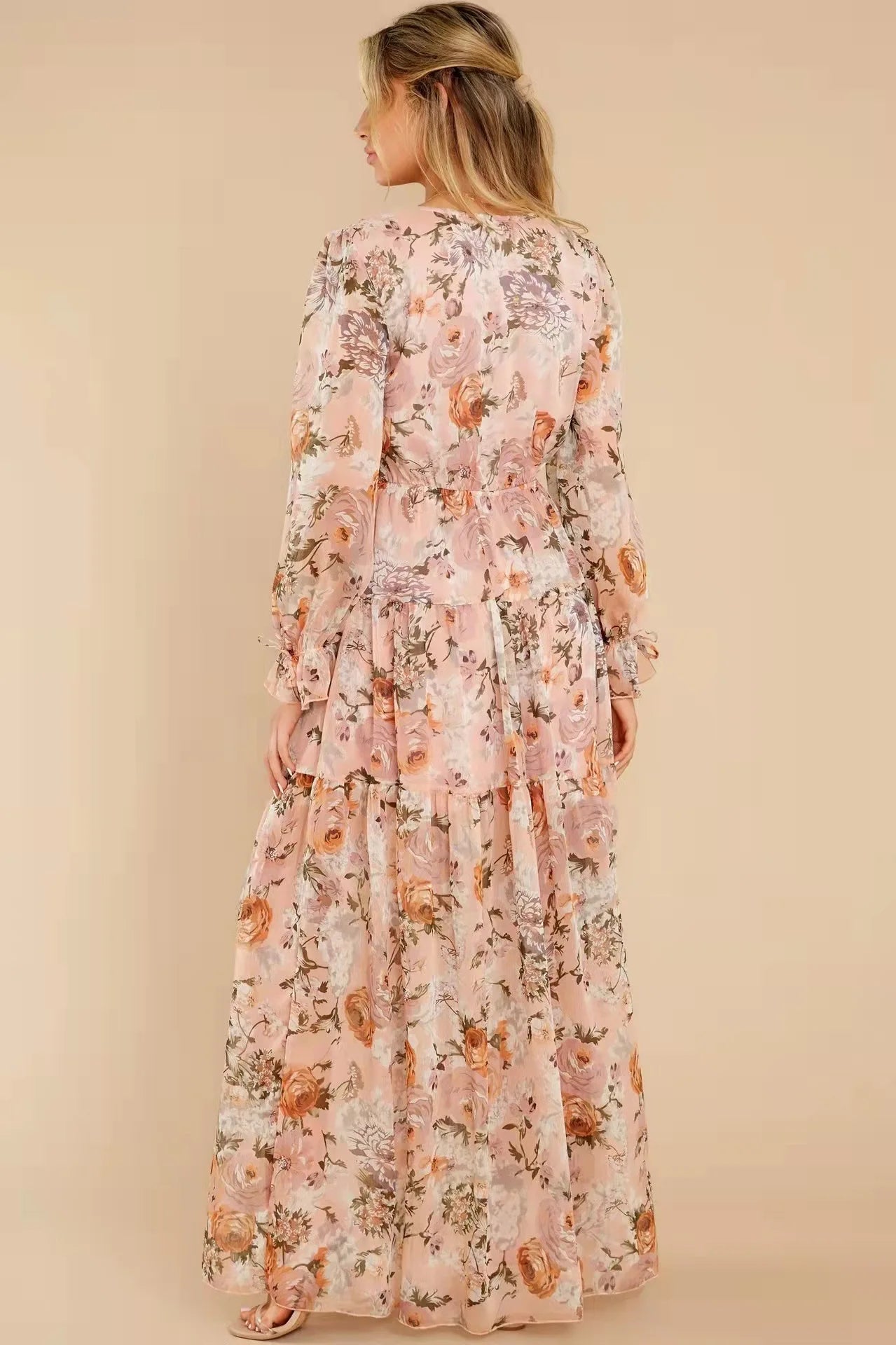 Luxury Vintage Print Prom Dress