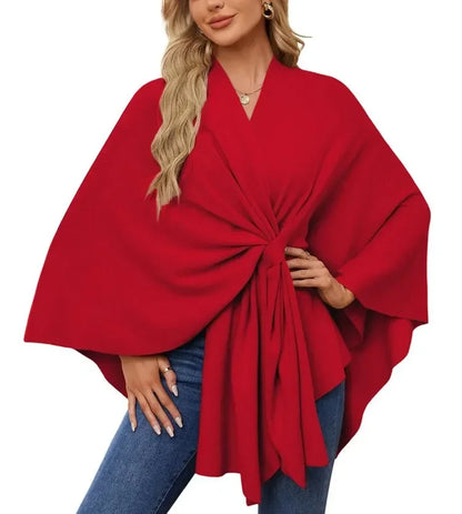 Soft V-Neck Shawl Wrap