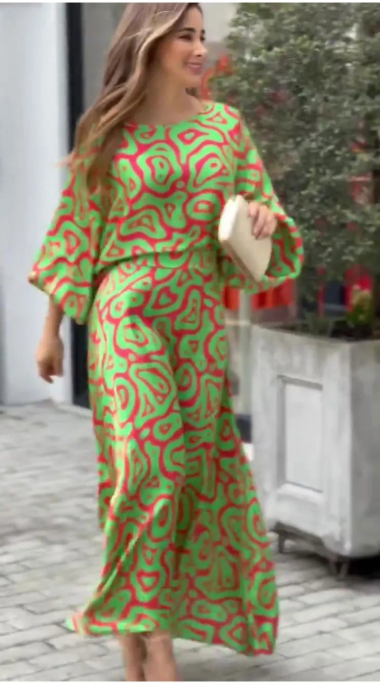 Effortless Elegance Long Sleeve Skirt Set