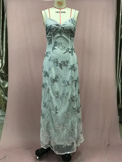 Starluxe Sequin Mesh Evening Gown
