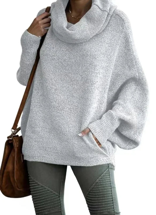 Cozy Drape Cowl Neck Sweater