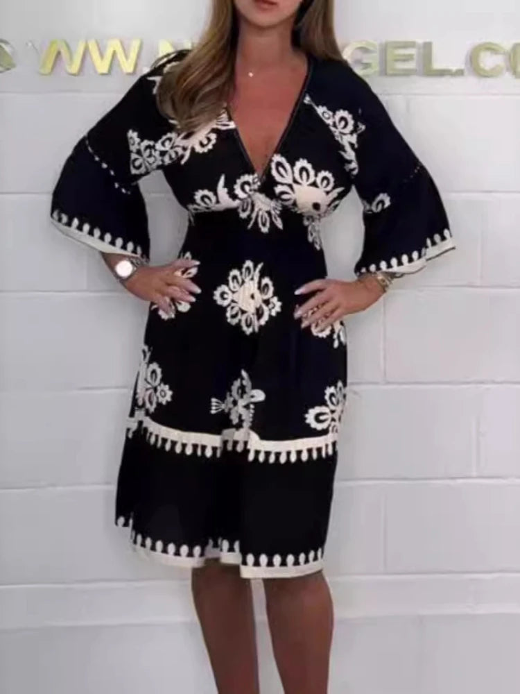Floral Flare Boho Tunic