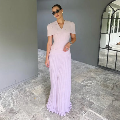 Diamond Drape Elegant Evening Gown