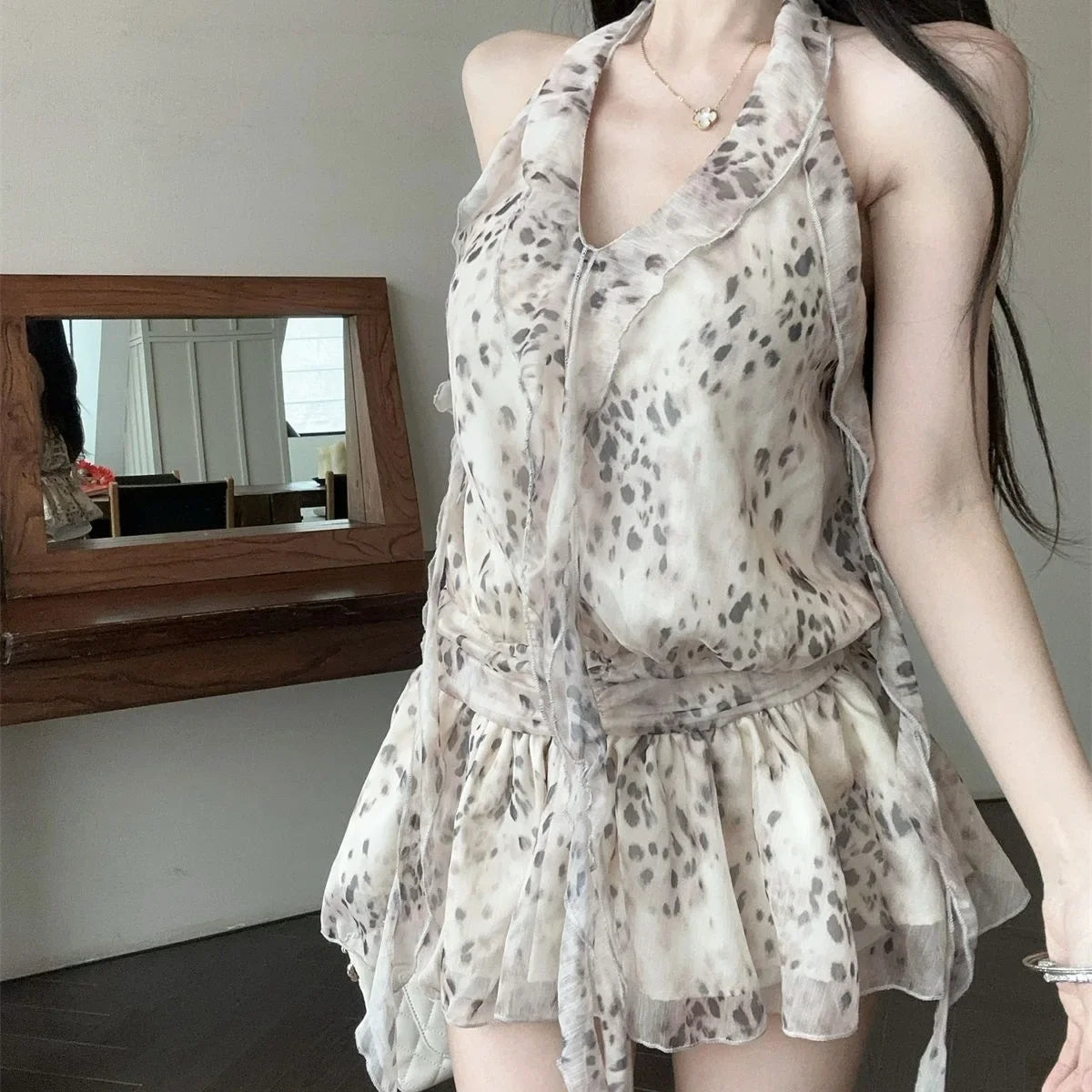 Parisian Muse Leopard Print Blouse