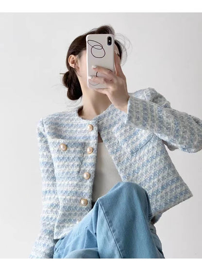 Elegant Tweed Short Coat