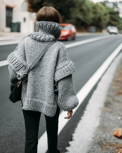 SnugCharm Oversized Winter Knit Sweater