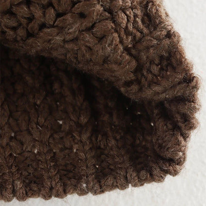 Cozy Chic Knitted Brown Vest