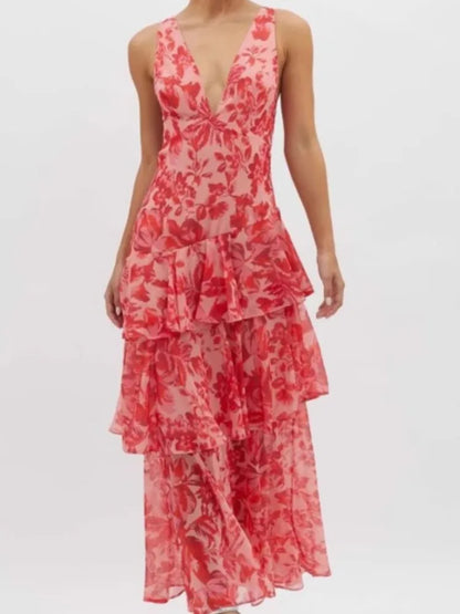 Breezy Halter Neck Ruffle Beach Dress