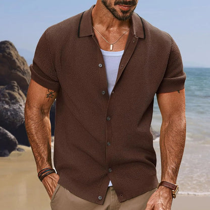 Luxe Breeze Knit Polo Shirt
