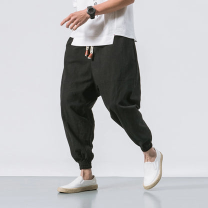 Zen Flow Oversized Linen Harem Pants