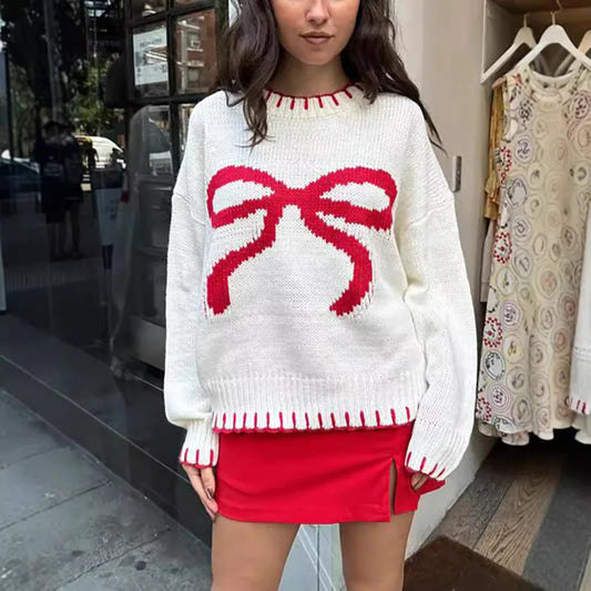 Bloom Bow Knit Pullover