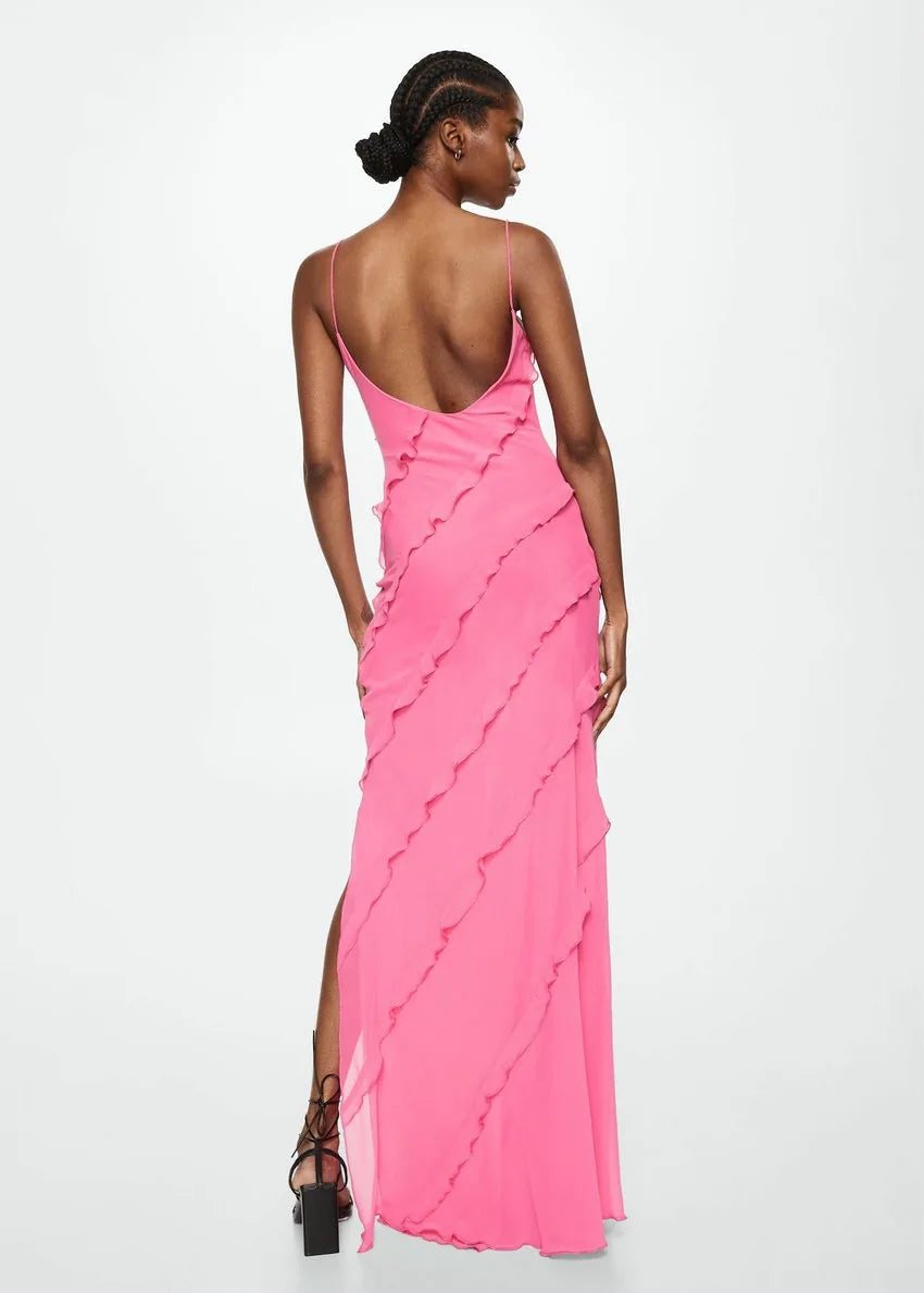 Open-Back Slimming Maxi Dress