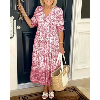 Floral Boho Wrap Maxi Dress