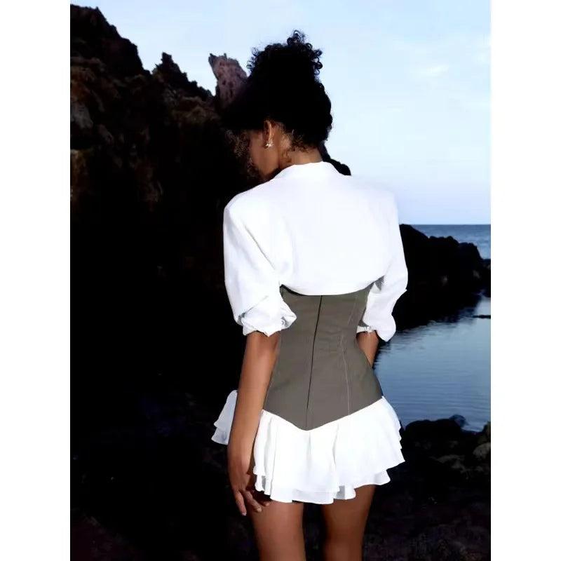 Spicy Charm Colorblock Ruffle Set